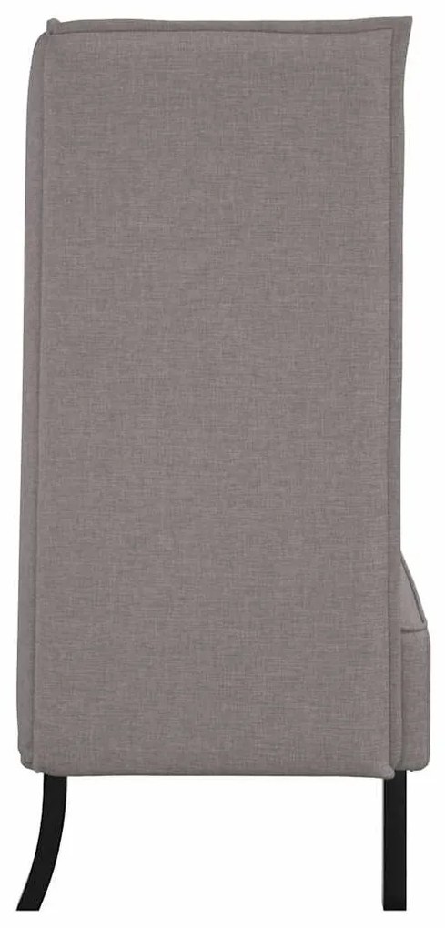 Sofá Alto Taupe 109x56x121 cm Tecido