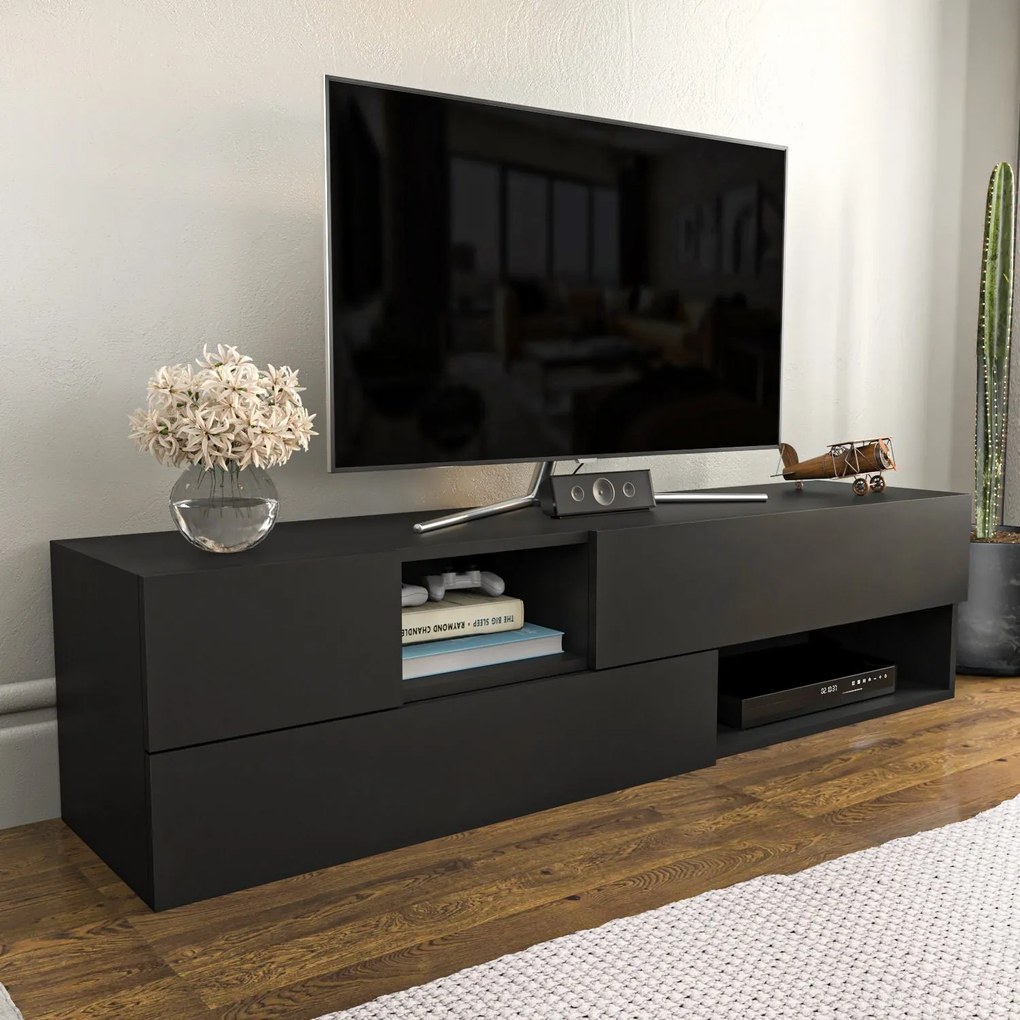 Móvel TV Morton – Antracite – 160 cm x 37,7 cm x 40 cm