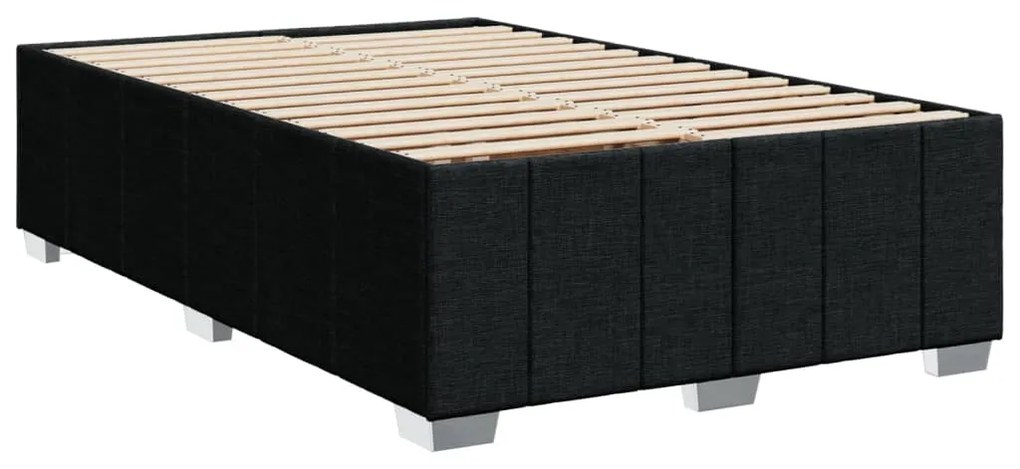 Cama boxspring com colchão 120x190 cm tecido preto