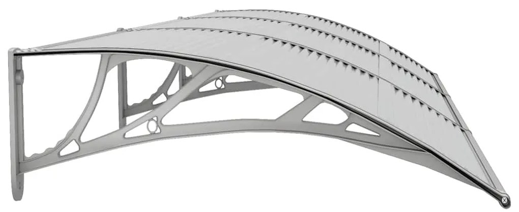 Toldo p/ porta 300x75 cm policarbonato cinzento