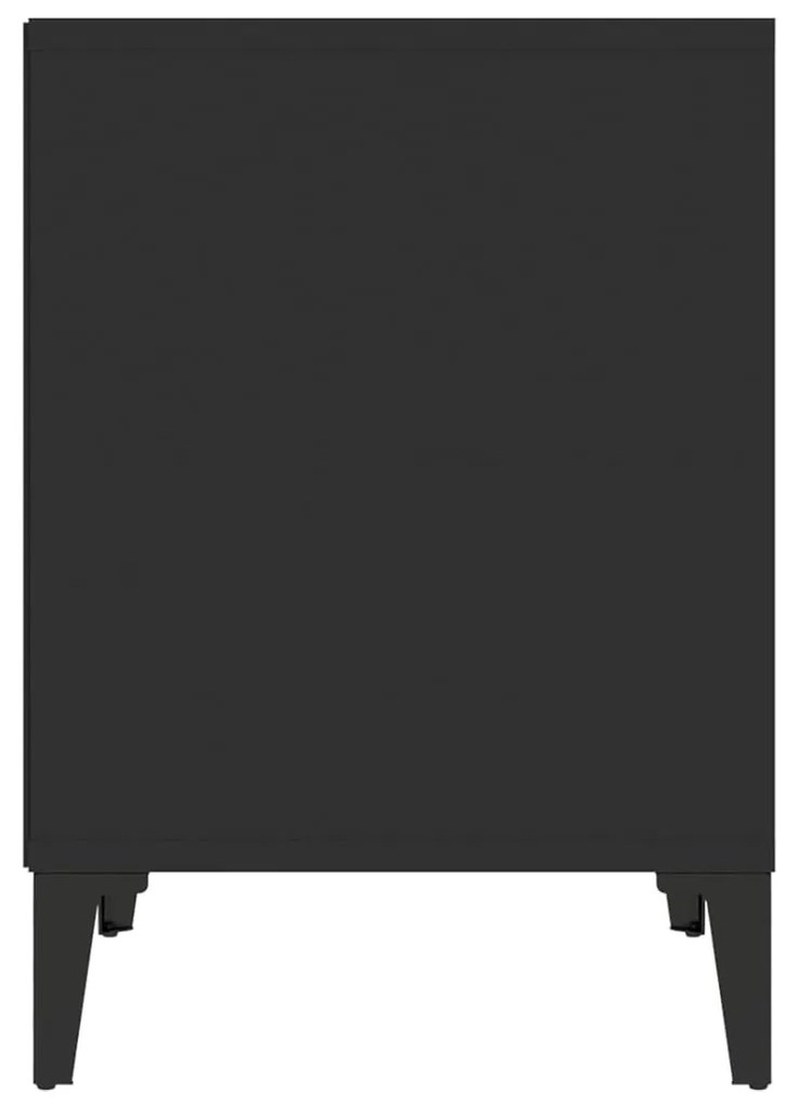 Mesa de cabeceira 40x35x50 cm preto