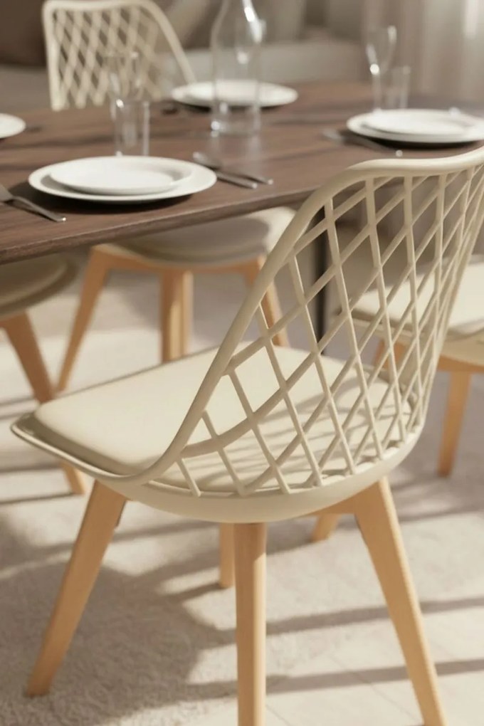 Pack 4 Cadeiras Mima - Greige