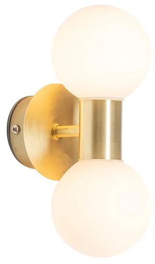Aplique moderno dourado IP44 2 luzes - Cederic