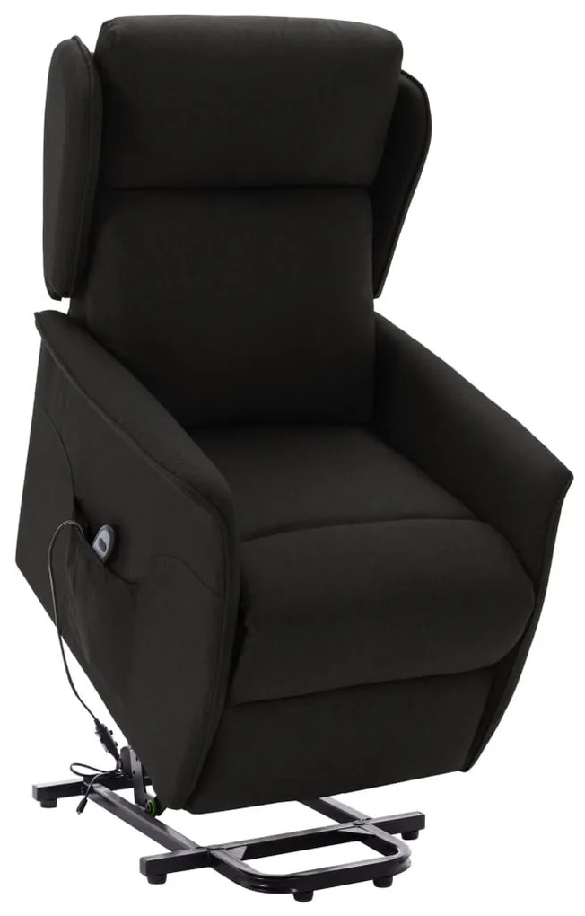 vidaXL Poltrona elevatória tecido preto
