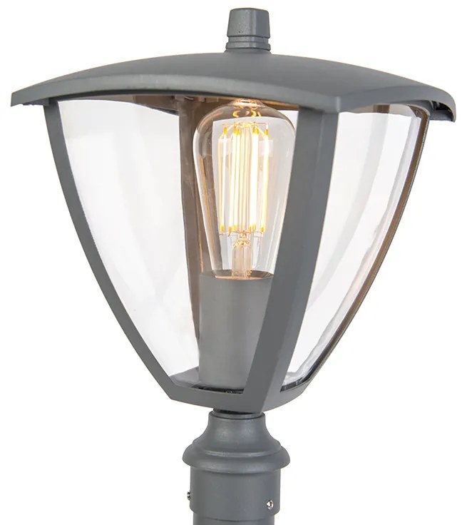 Lanterna moderna para exterior cinzento escuro 136,5 cm - Platar Moderno