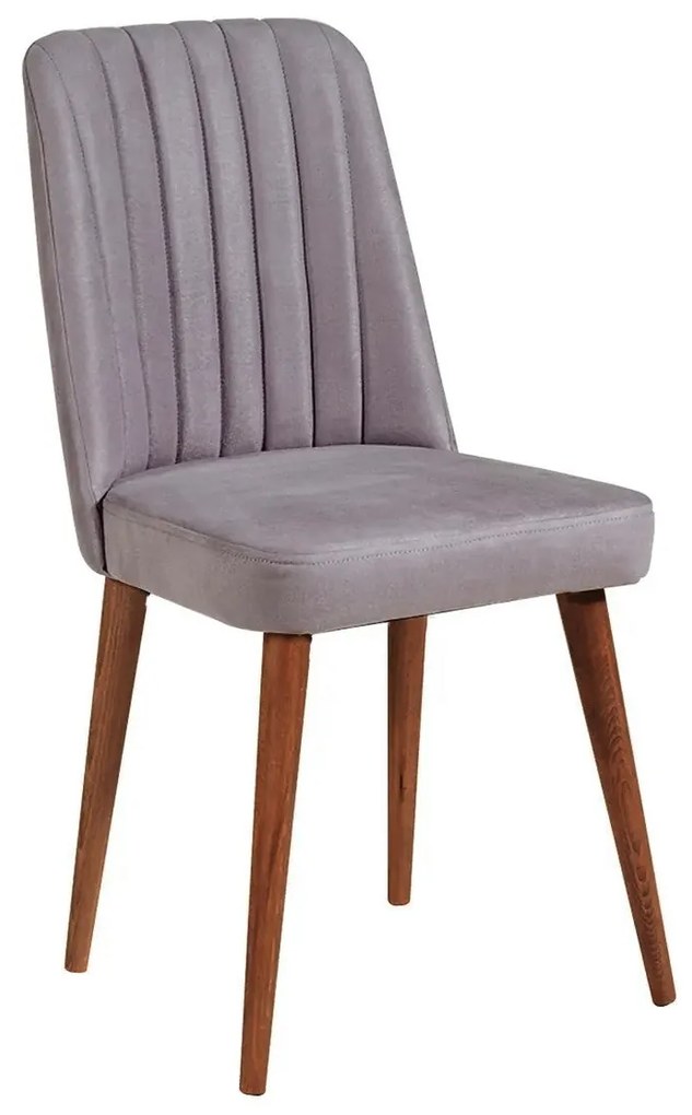Conjunto de Mesa de Jantar Extensível Vina – Nogueira e Cinza – Mesa 1