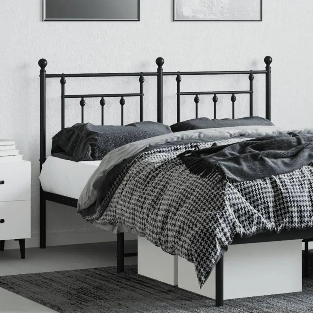 Cabeceira de cama 135 cm metal preto