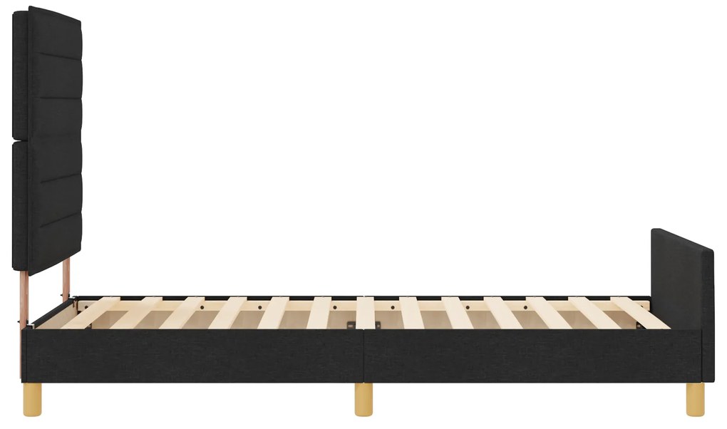 Cama vidaXL Preta 90x200 cm em Tecido