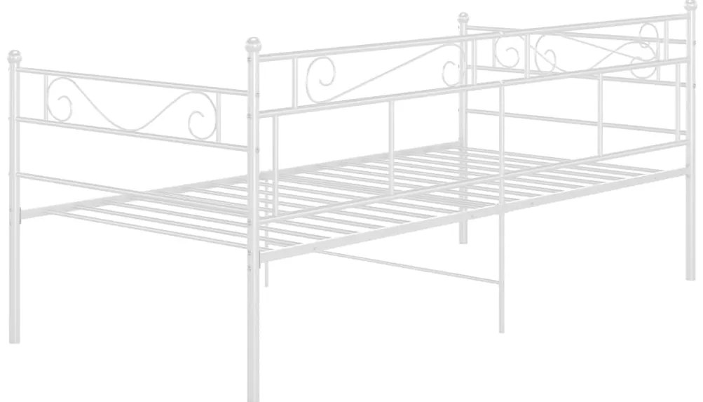 Sofá-cama 90x200 cm metal branco