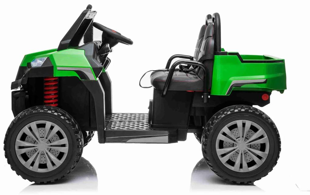 Carro elétrico para crianças RIDER 4X4 com tração integral, bateria 2x12V, rodas EVA, eixos de suspensão, controle remoto 2,4 GHz, dois lugares, MP3 p