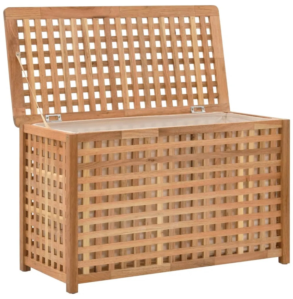 Arca p/ roupa suja 77,5x37,5x46,5 cm madeira nogueira maciça
