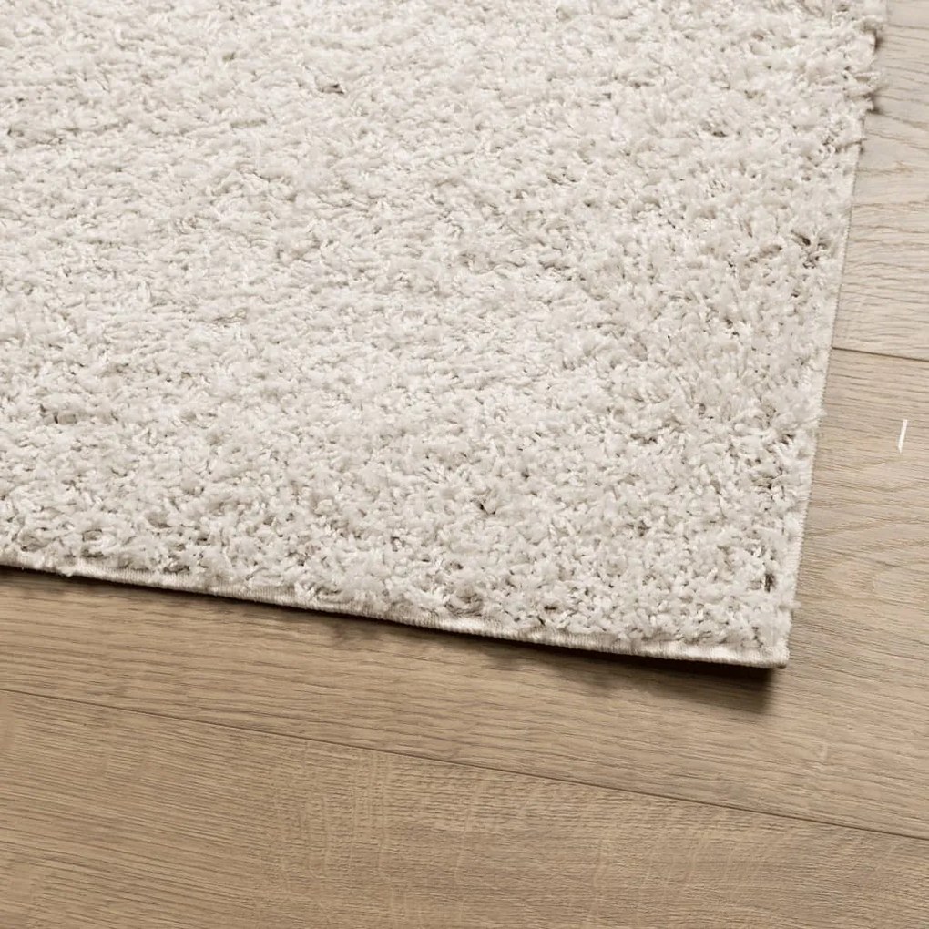 Tapete shaggy de pelo alto PAMPLONA 80x150 cm creme