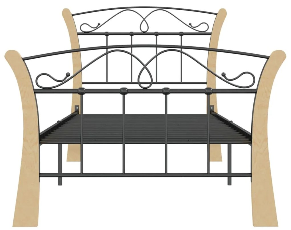 Estrutura de cama 90x200 cm metal preto