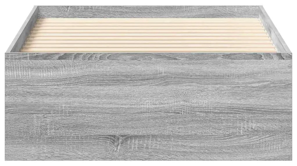 Estrutura de cama 100x200 cm cinzento sonoma