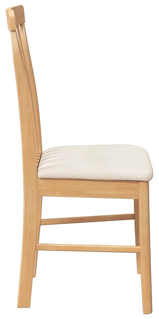 Cadeiras de jantar com almofadões 2 pcs madeira maciça