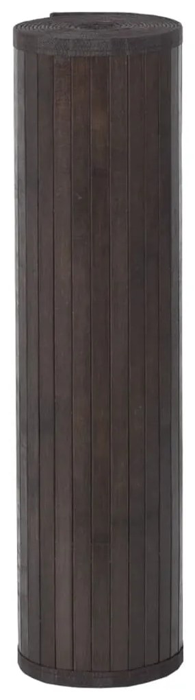 Tapete retangular 70x400 cm bambu castanho-escuro