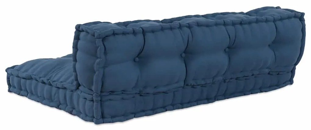 Almofada de Sofá Pallet 2 pcs Índigo 60 x 40 cm Algodão