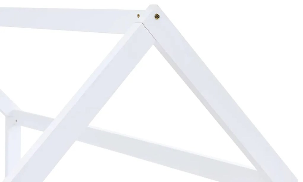 Estrutura de cama para crianças 90x200 cm pinho maciço branco