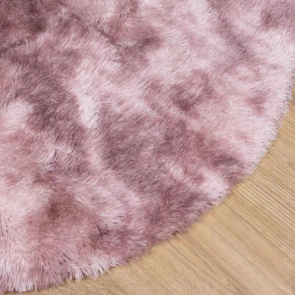 Tapete shaggy de pelo alto NAVARRA 160x160 cm rosa empoeirado