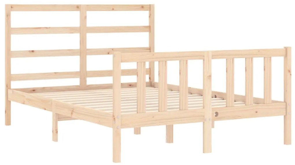 Estrutura de cama de casal c/ cabeceira madeira maciça