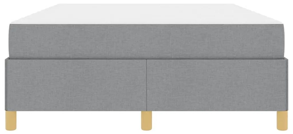 Cama Box Cinza Claro e Branco e Cinza Claro 140 x 200 cm tecido
