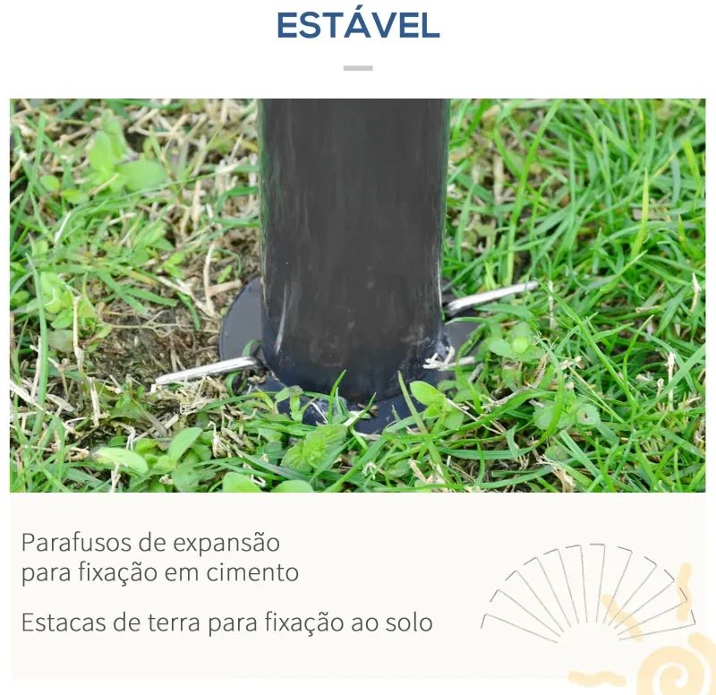 Pérgola de Jardim 3x6m com Teto Duplo com 6 Telas Mosquiteiras Zíper e