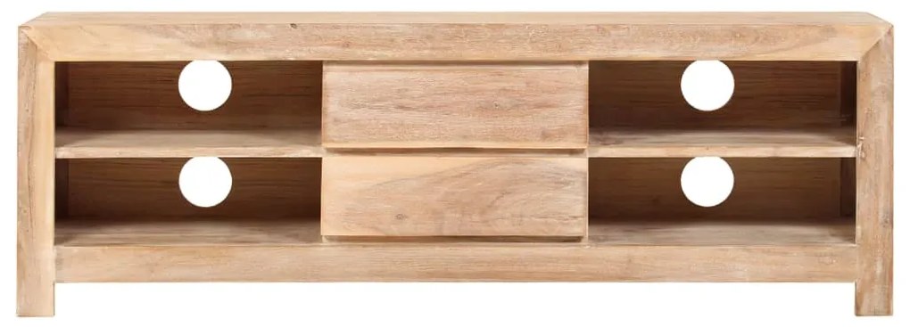 Móvel TV madeira de acácia maciça 120x30x40 cm castanho claro