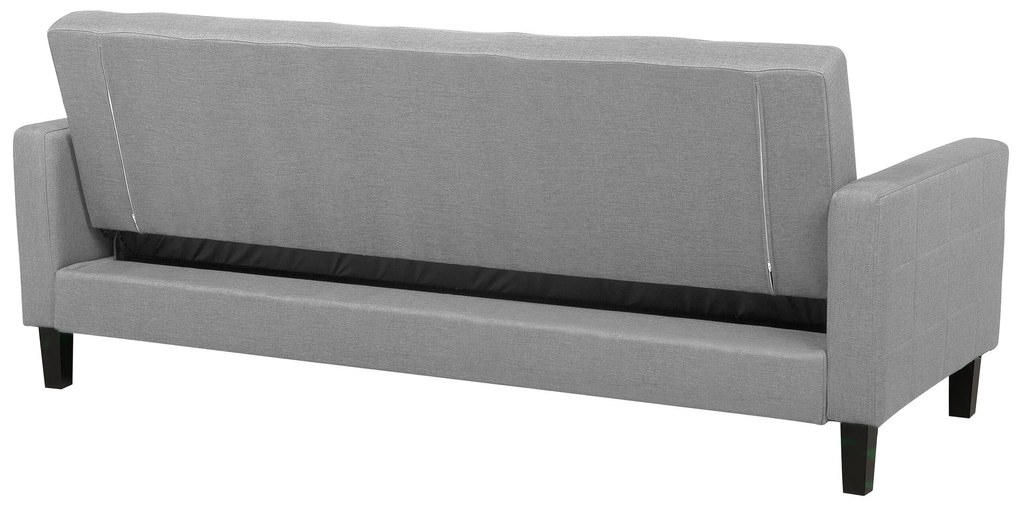Sofá-cama 3 lugares em tecido cinzento claro VEHKOO Beliani