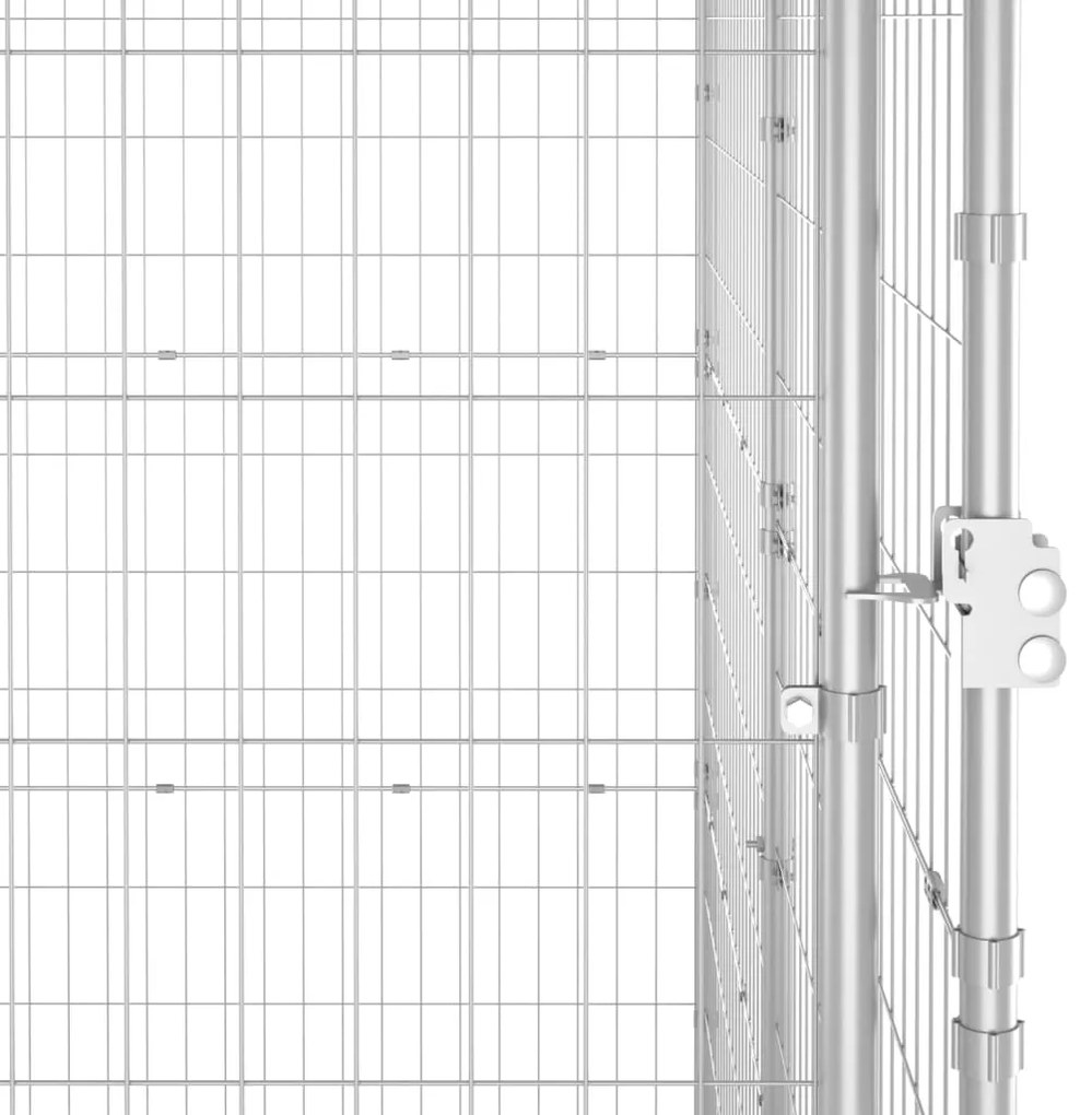 Canil de exterior com telhado 7,26 m² aço galvanizado