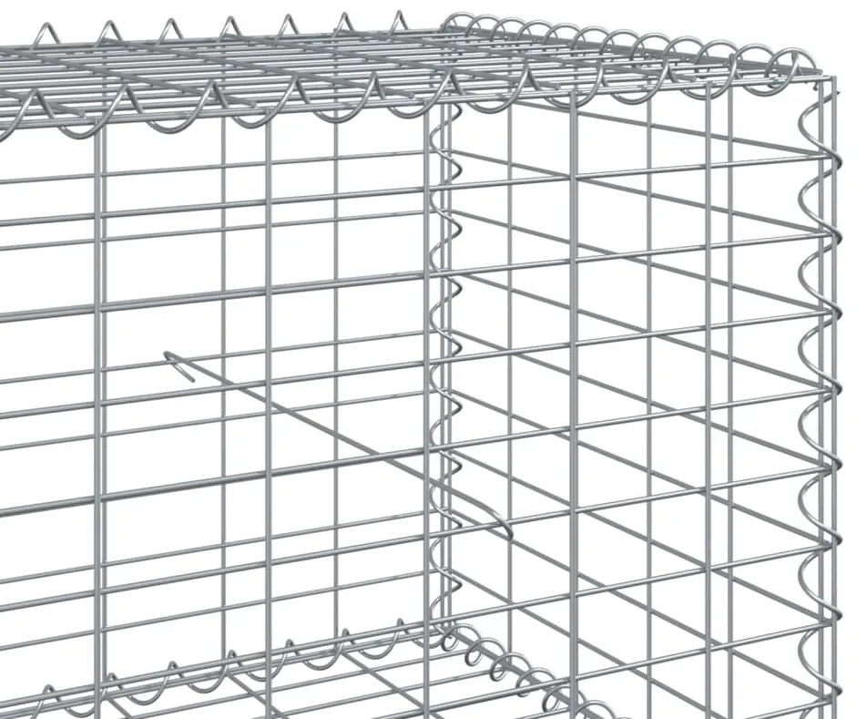 Cesto gabião com cobertura 1000x100x50 cm ferro galvanizado