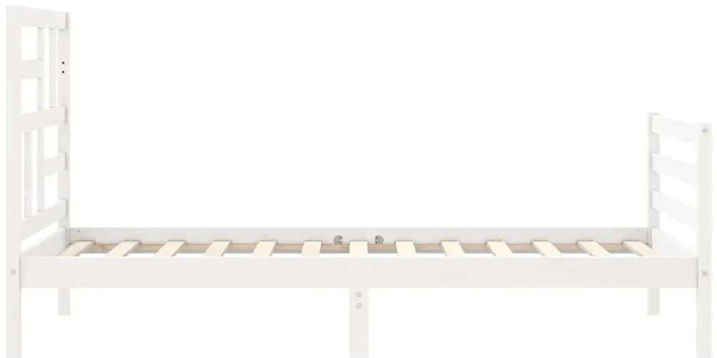 Estrutura de cama com cabeceira 90x200 cm madeira maciça