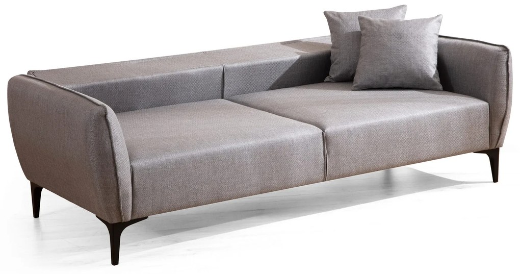 Sofá "Belissimo" de 3 Lugares – Cinzento – 220x95x67 cm – Design Moder