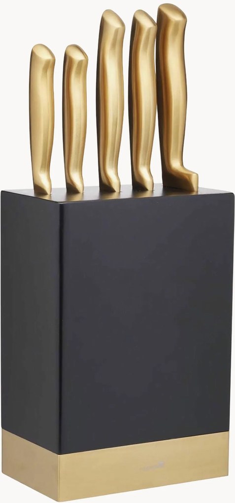 Conjunto de bloco com facas Golden, conjunto de 6