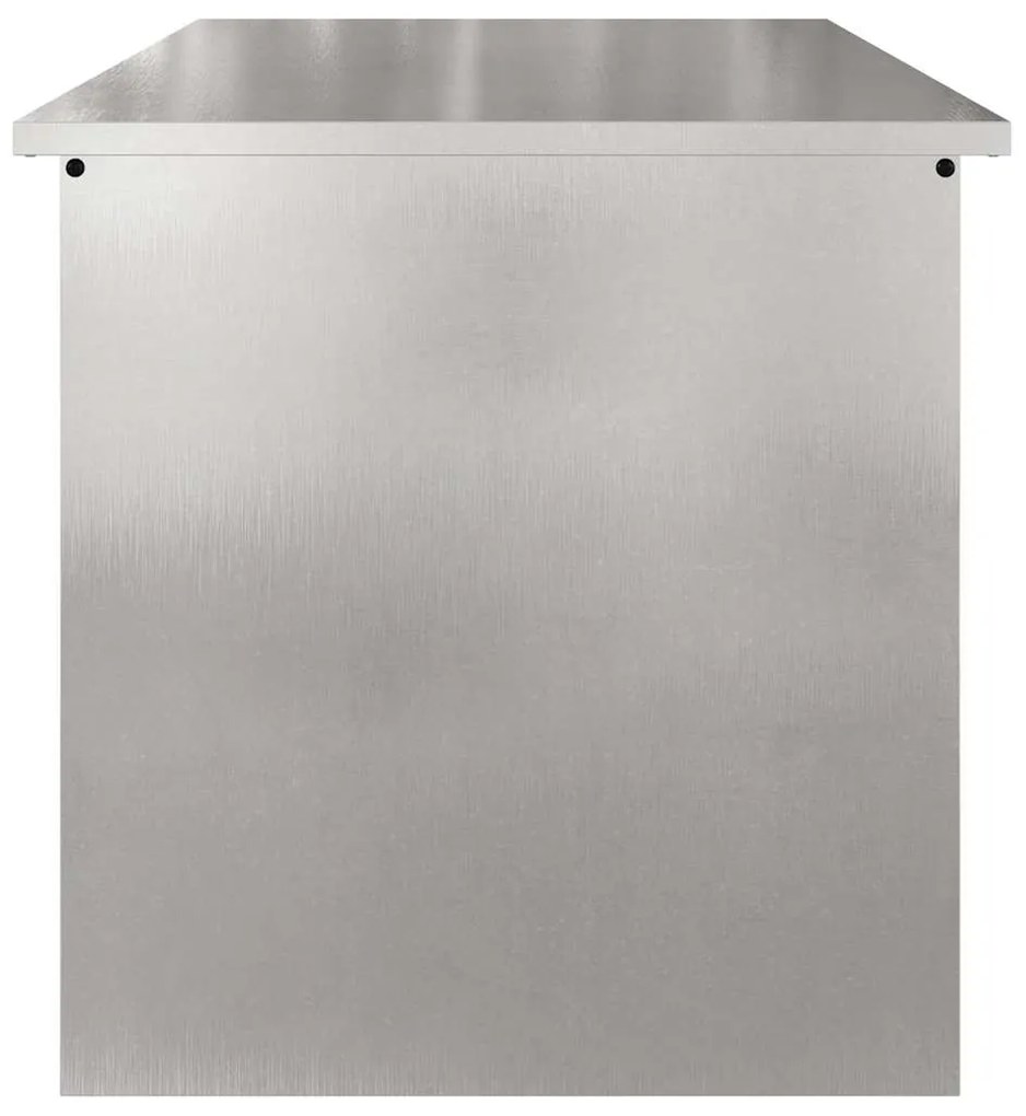 Caixa de Armazenamento Externa Prateado 80 x 50.5 x 50 cm
