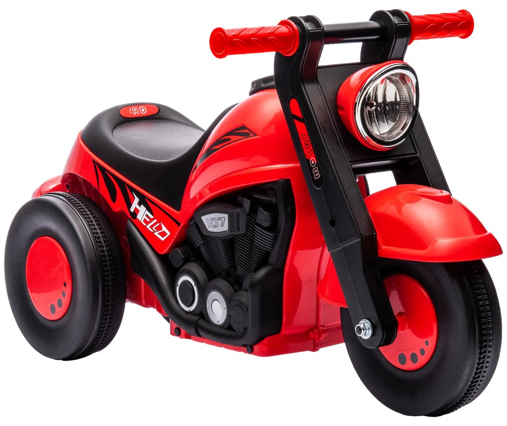 AIYAPLAY Carro Andador para Bebés acima de 2 Anos Mota Carro Andador com Música Bolhas Carga 30 kg 80x35,5x42 cm Vermelho