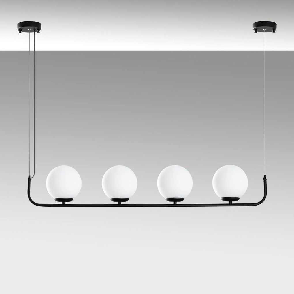 Candeeiro Chandelier Faruk – Preto – 15 cm (4 Peças)