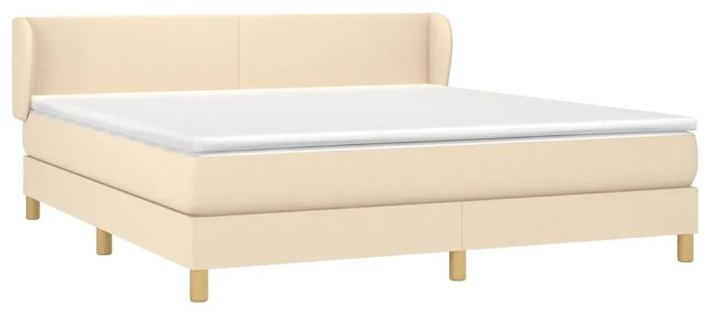 Cama com molas/colchão 180x200 cm tecido cor creme