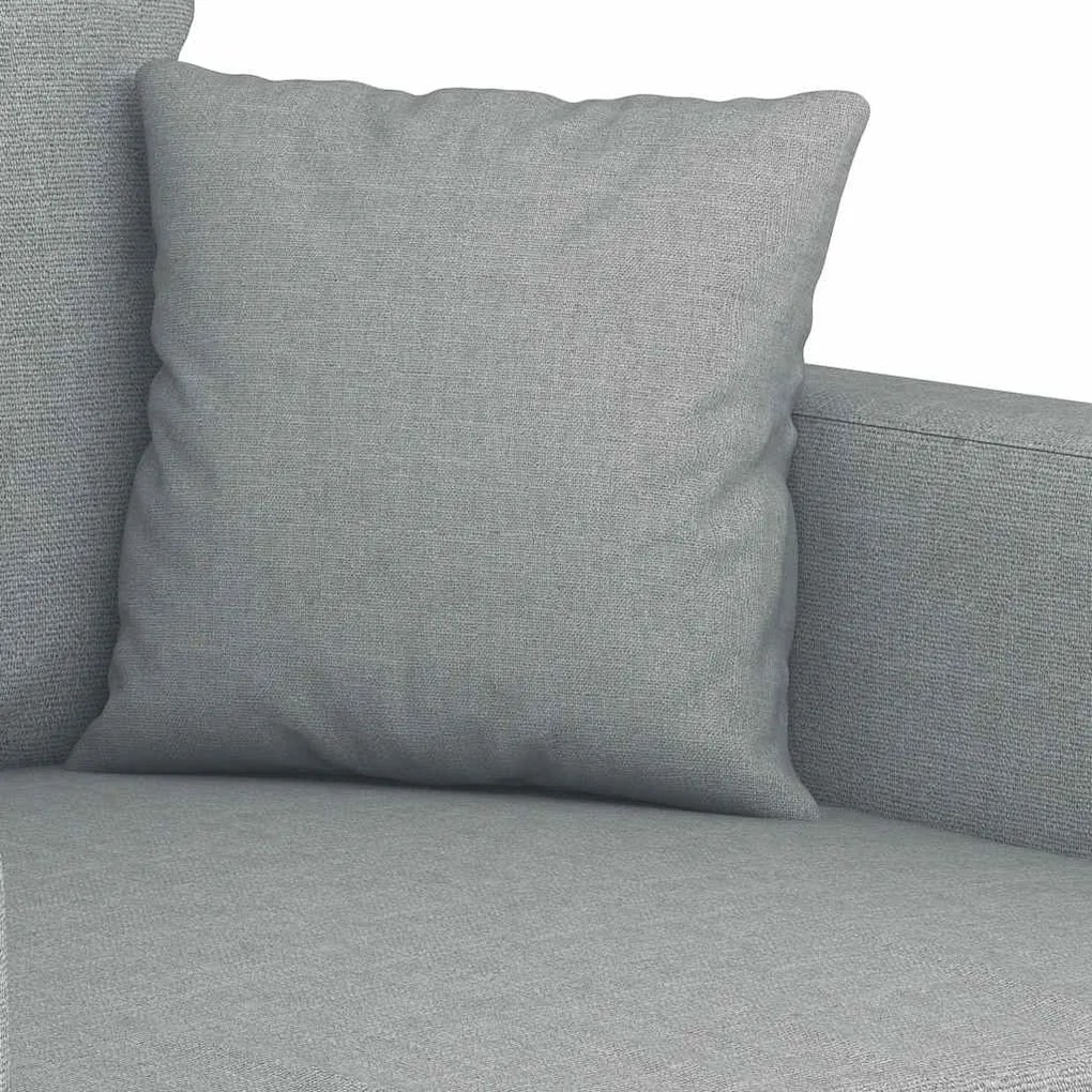 Sofá de 3 lugares 180 cm tecido cinza-claro