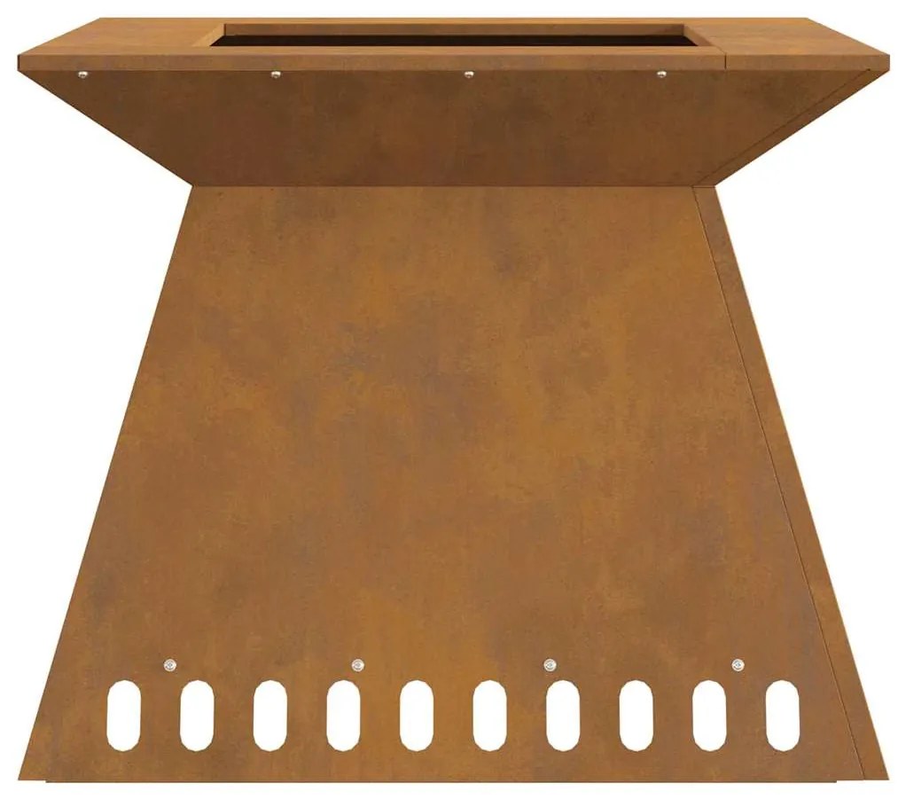 Lareira 60x60x50 cm Ferro Envelhecido