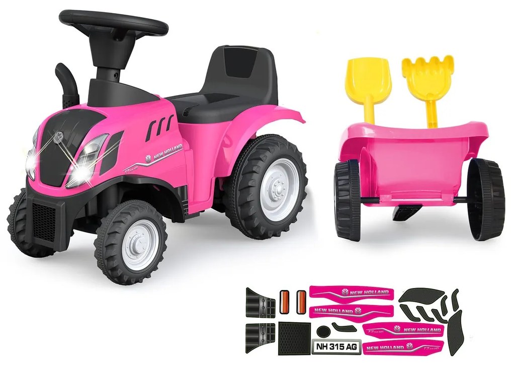 Andarilho Bebés Tractor New Holland T7 Rosa