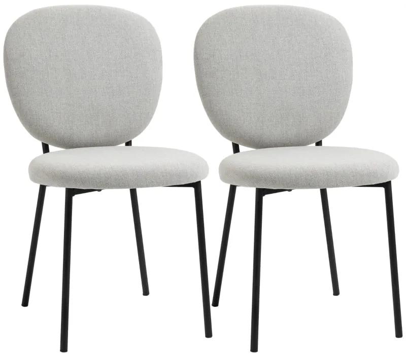 Conjunto de 2 Cadeiras Loyd - Cinzento - Design Minimalista