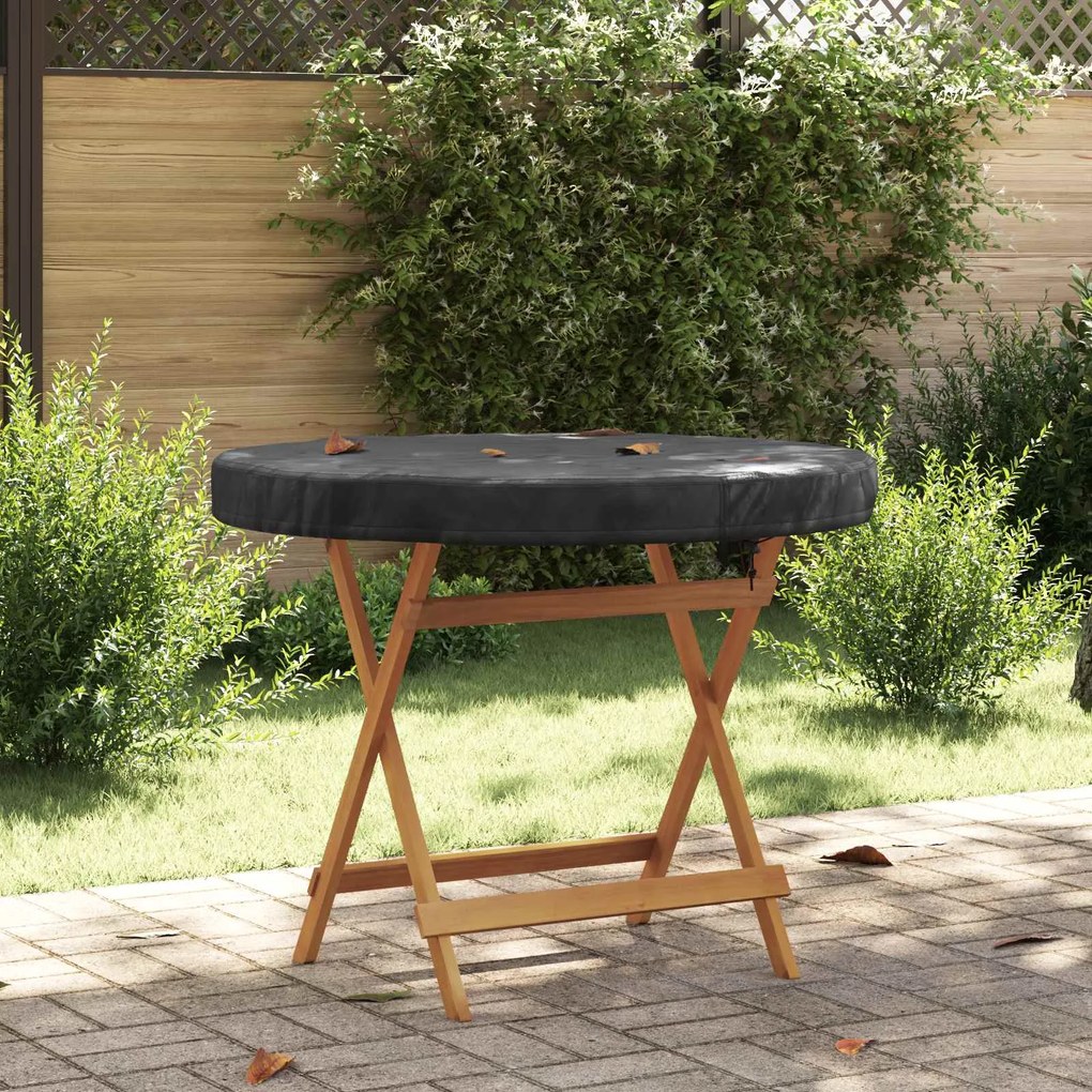 vidaXL Capa para Mesa Externa Preto 92 x 92 x 10 cm Tecido Oxford 600D