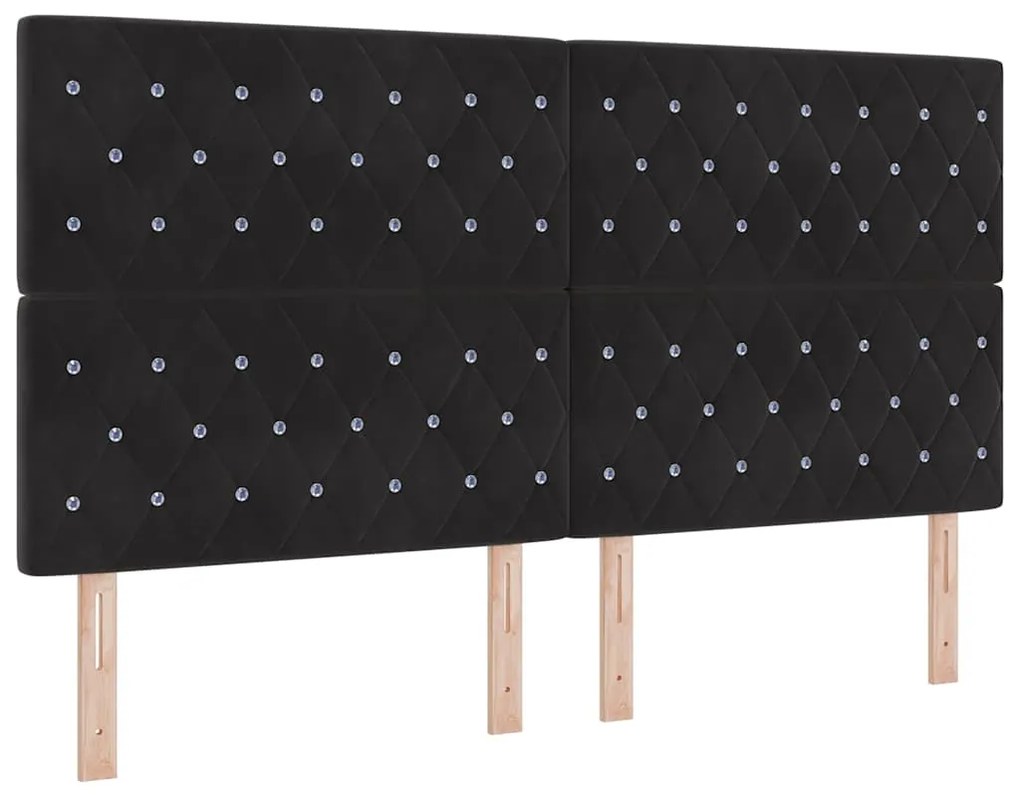 Cama vidaXL Preta 180x200 cm Veludo