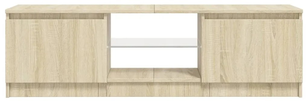 Móvel de TV com luzes LED 120x30x36 cm carvalho sonoma