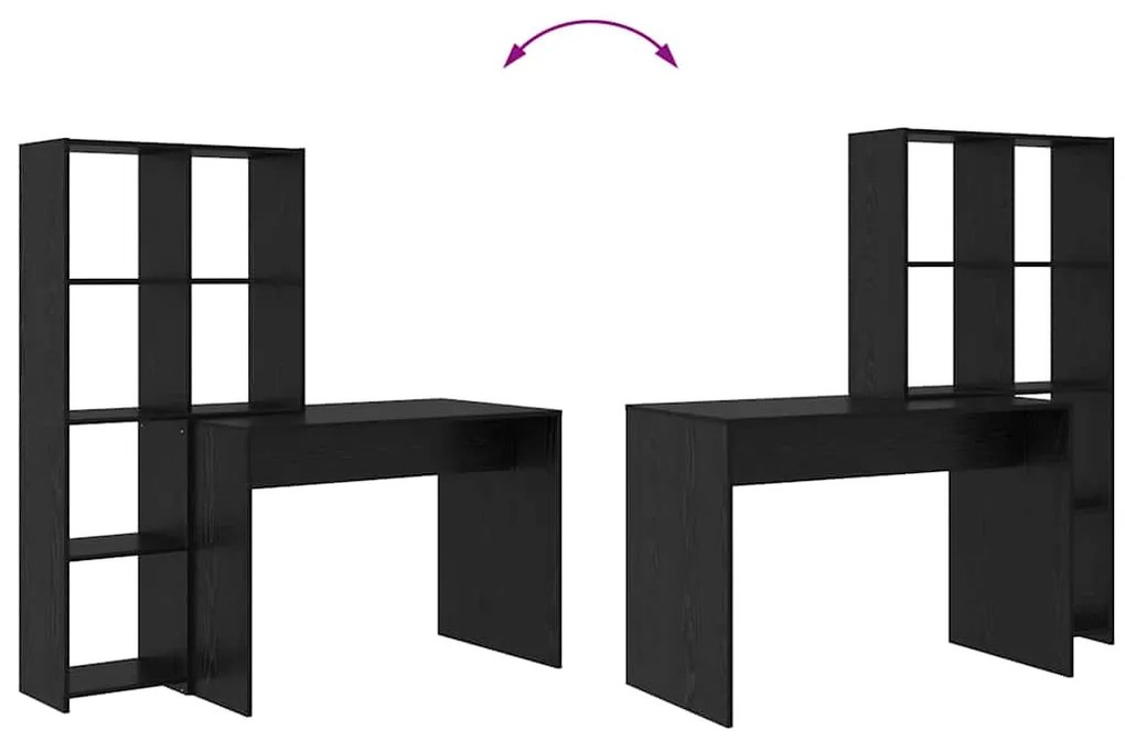 Mesa Carvalho preto 138.5 x 55 x 143 cm Madeira processada