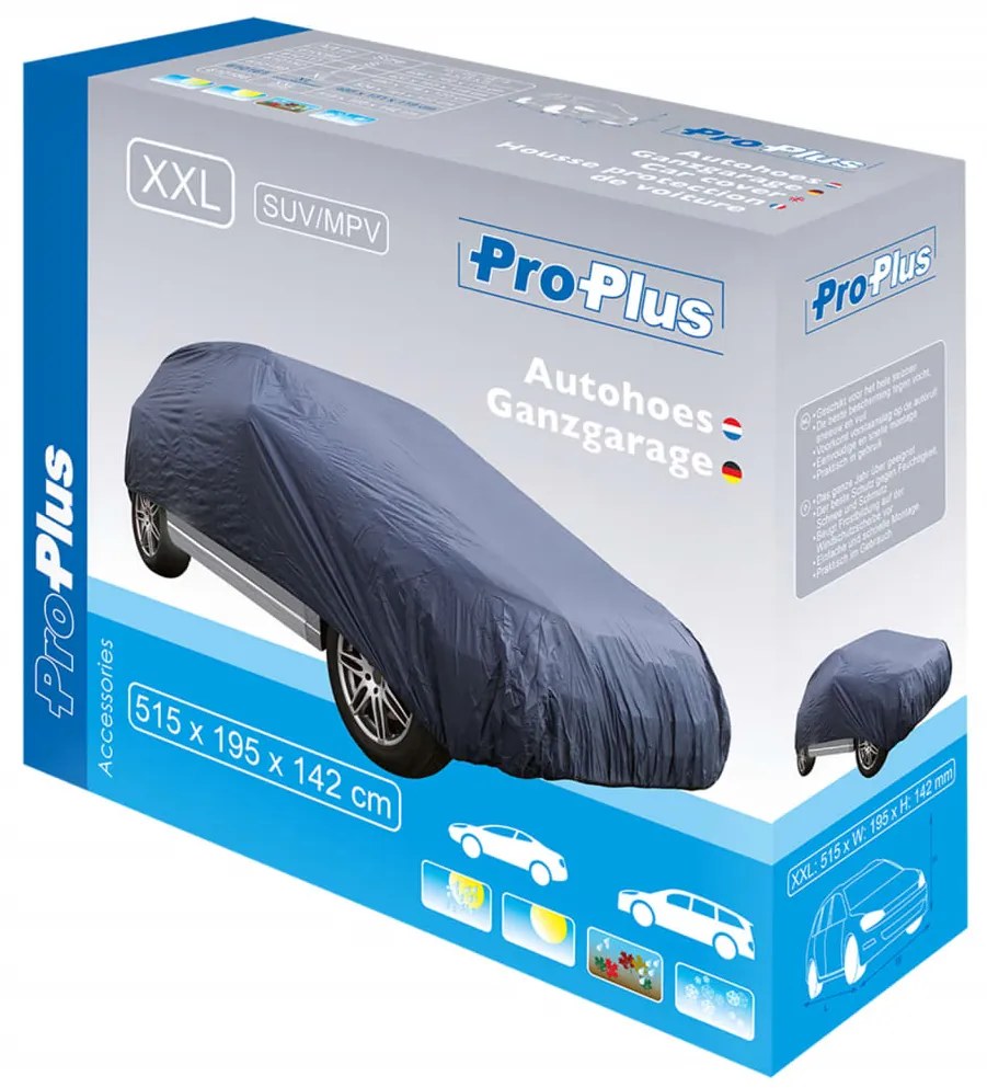 Cobertura SUV/monovolume XXL 515x195x142 cm azul escuro