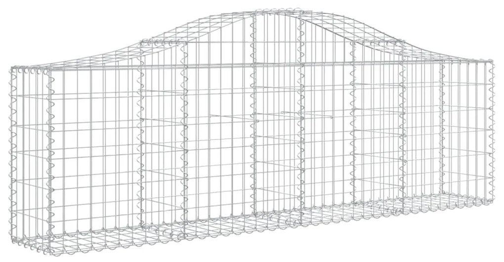 Cestos gabião arqueados 11pcs 200x30x60/80 cm ferro galvanizado