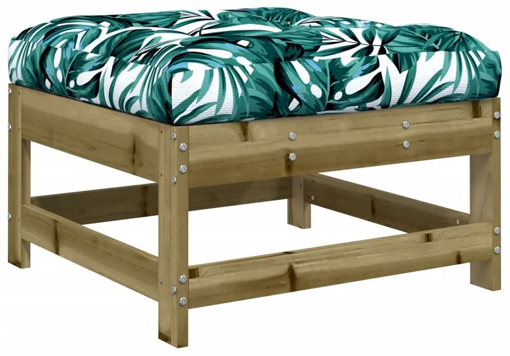 6 pcs conjunto lounge de jardim c/ almofadões pinho impregnado