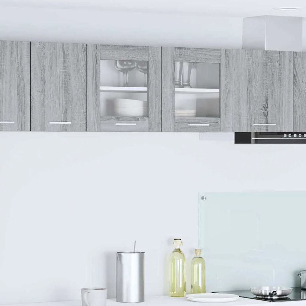 vidaXL Armário suspenso Cinza Sonoma e Branco 80 x 31 x 40 cm