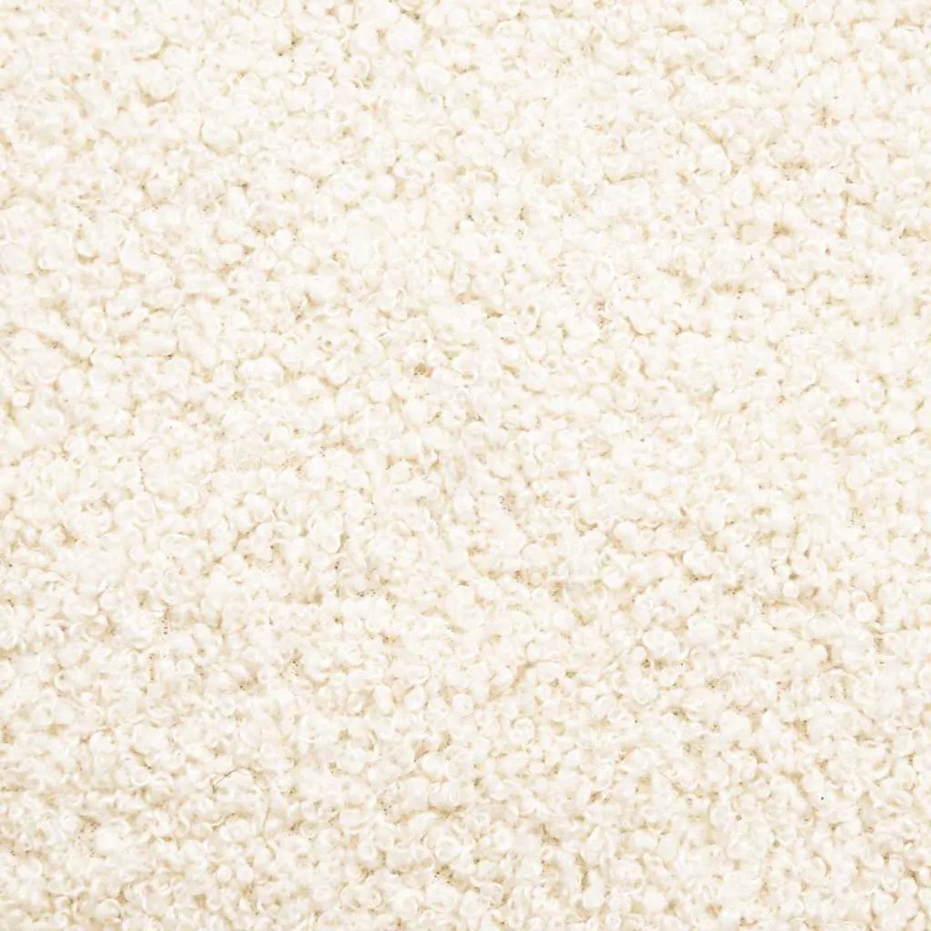 Cadeira de escritório giratória creme de lã encaracolado tecido